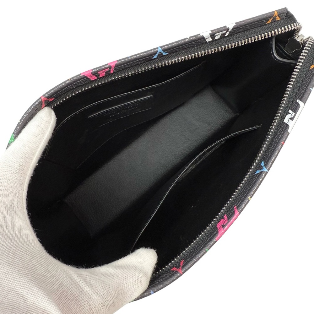Louis Vuitton Murakami Cosmetic Toiletry Pouch 26 Multicolor Black Limited Ed - Picture 12 of 16